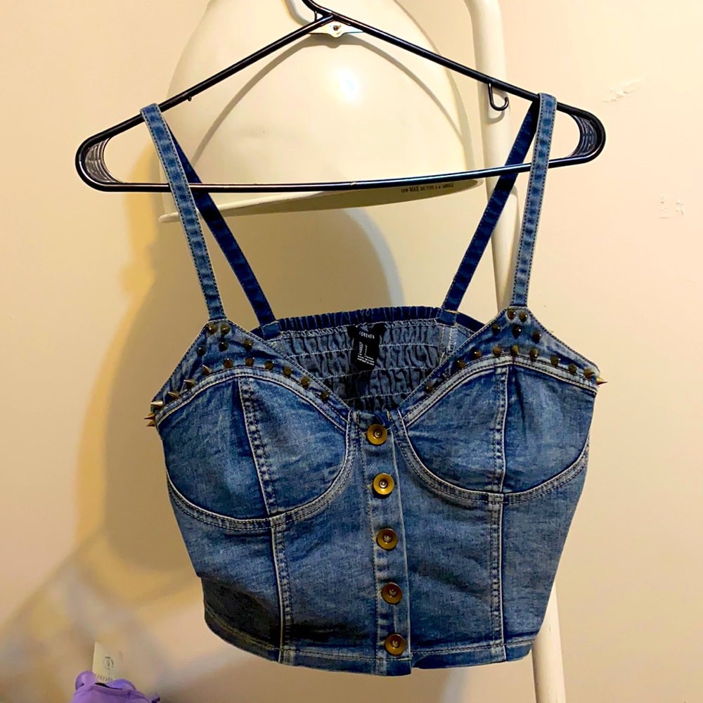 Sexy Denim Crop Top